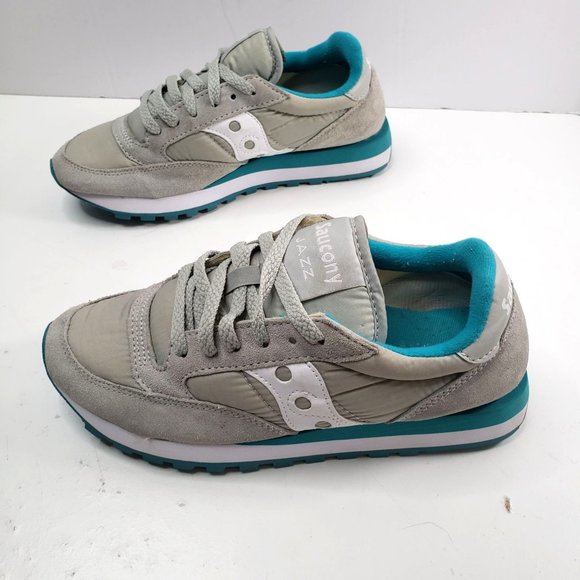 Saucony Shoes - Saucony Jazz Athletic Sneaker Sz 8 Gray Lace Up Athleisure Low Top Casual Shoes